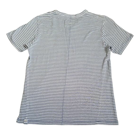 Rag & Bone Linen Blend Round Neck Tunic Top Sz 2XL Dusk Lavender Air Stripe NWT - Picture 2 of 8